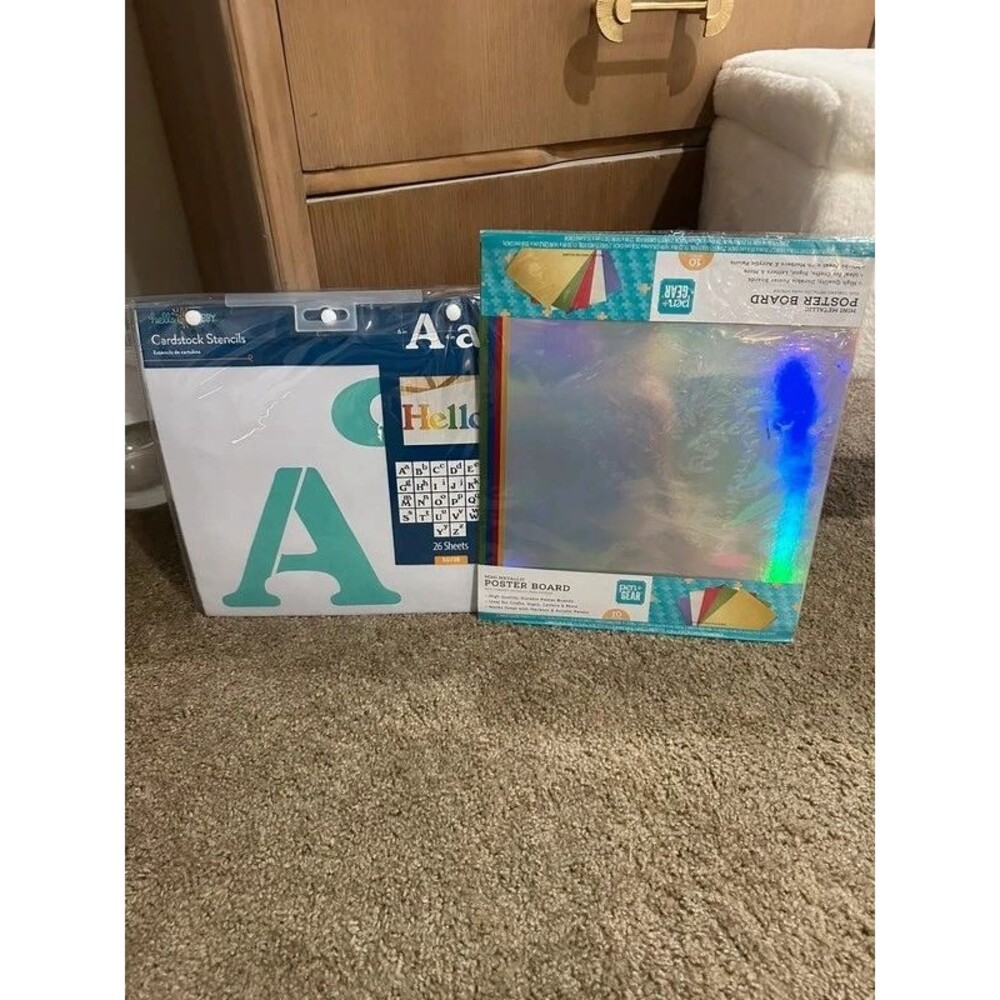 12x12 Cardstock stencils and metallic poster board